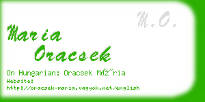 maria oracsek business card